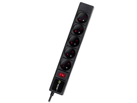 Listwa zasilająca TRACER PowerGear 3,0 m Black (5 gniazd) Listwa zasilająca TRACER PowerGear 3,0 m Black (5 gniazd)