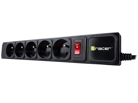 Listwa zasilająca TRACER PowerGear 3,0 m Black (5 gniazd) Listwa zasilająca TRACER PowerGear 3,0 m Black (5 gniazd)
