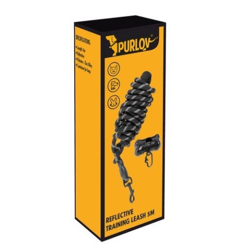 Smycz treningowa odblaskowa 5m Purlov 21655 Smycz treningowa odblaskowa 5m Purlov 21655