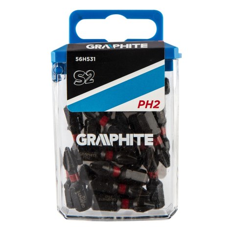 Bity udarowe PH2 x 25 mm, 20 szt. Bity udarowe PH2 x 25 mm, 20 szt.