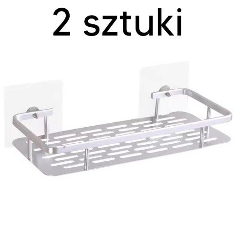 DA264A 2x półka łazienkowa pod prysznic srebrna DA264A 2x półka łazienkowa pod prysznic srebrna