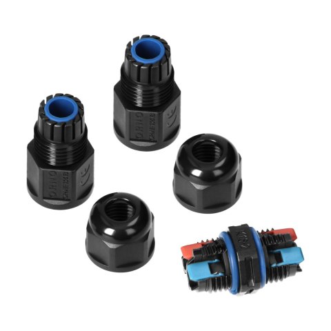 Konektor kablowy prosty z szybkozłączką IP68 MINI 2x1,5mm2, 400V/16A, Konektor kablowy prosty z szybkozłączką IP68 MINI 2x1,5mm2, 400V/16A,