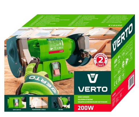 Szlifierka stołowa 200W, ściernica 150 x 12.7 mm Szlifierka stołowa 200W, ściernica 150 x 12.7 mm
