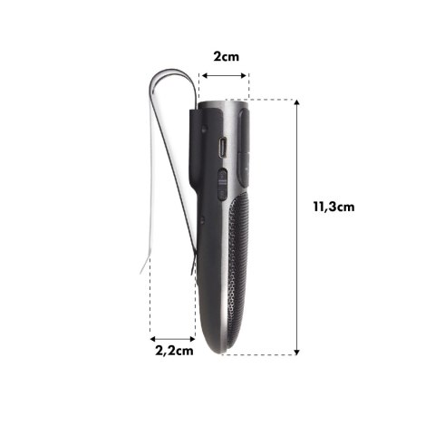 Zestaw głośnomówiący bluetooth 5.0 Audiocore, A2DP, głośnik 2W, wspiera Google i Siri, AC480 Zestaw głośnomówiący bluetooth 5.0 Audiocore, A2DP, głośnik 2W, wspiera Google i Siri, AC480