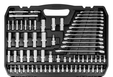 Zestaw kluczy 300 elementów 1/2", 3/8", 1/4", satynowe Zestaw kluczy 300 elementów 1/2", 3/8", 1/4", satynowe