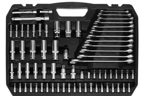 Zestaw kluczy 300 elementów 1/2", 3/8", 1/4", satynowe Zestaw kluczy 300 elementów 1/2", 3/8", 1/4", satynowe