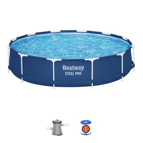 Basen ogrodowy stelażowy 366 x 76 cm zestaw Bestway 56681 Basen ogrodowy stelażowy 366 x 76 cm zestaw Bestway 56681