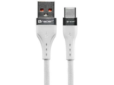 Kabel TRACER USB A - Typ C 1m WH Kabel TRACER USB A - Typ C 1m WH
