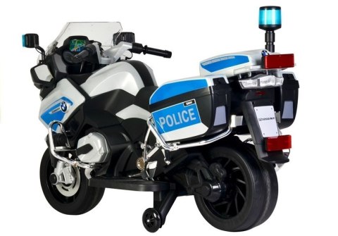 Motor na Akumulator BMW R1200 Policja Srebrny Motor na Akumulator BMW R1200 Policja Srebrny