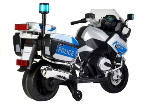 Motor na Akumulator BMW R1200 Policja Srebrny Motor na Akumulator BMW R1200 Policja Srebrny