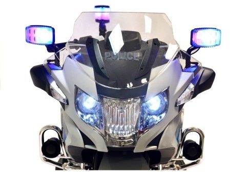 Motor na Akumulator BMW R1200 Policja Srebrny Motor na Akumulator BMW R1200 Policja Srebrny