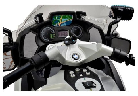 Motor na Akumulator BMW R1200 Policja Srebrny Motor na Akumulator BMW R1200 Policja Srebrny