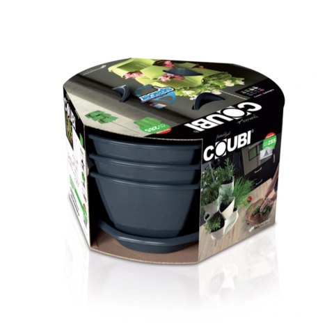 Doniczka potrójna do ziół Coubi Herbal antracyt Doniczka potrójna do ziół Coubi Herbal antracyt