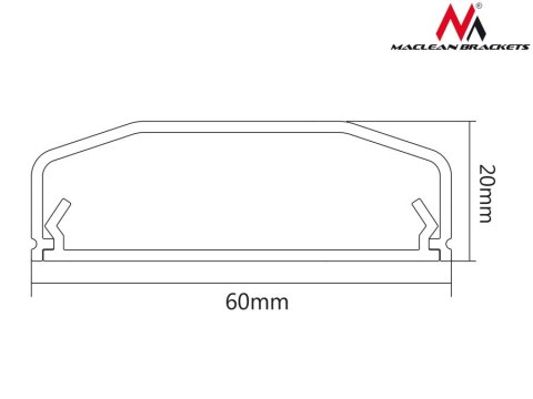 MC-694 W 42999 Listwa maskująca do kabli 60x20x250mm plastik systemowa MC-694 W 42999 Listwa maskująca do kabli 60x20x250mm plastik systemowa