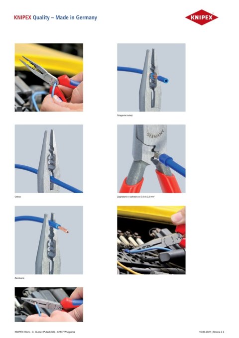 SZCZYPCE WYDŁUŻONE DLA ELEKTRYKÓW 160MM KNIPEX SZCZYPCE WYDŁUŻONE DLA ELEKTRYKÓW 160MM KNIPEX