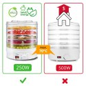 Suszarka do grzybów, warzyw i owoców GreenBlue, moc 250W - bardzo cicha, wysokie sito 3,5cm, szeroka 32cm, GB190