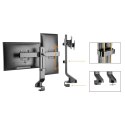 Uchwyt biurkowy na dwa monitory / podwójny Maclean, vesa 75x75 100x100, 17"-27", max 14kg, MC-854