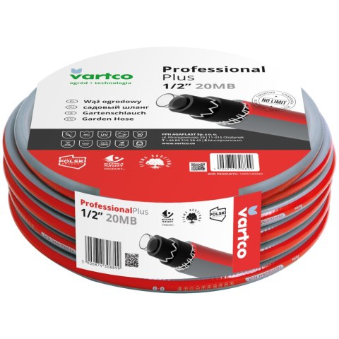 Wąż ogrodowy Vartco Professional Plus 1/2" 20m Wąż ogrodowy Vartco Professional Plus 1/2" 20m