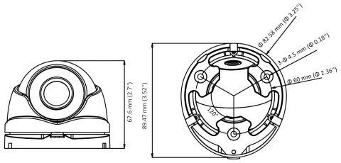 KAMERA WANDALOODPORNA AHD, HD-CVI, HD-TVI, PAL DS-2CE56D0T-IRMF(2.8mm)(C) - 1080p Hikvision