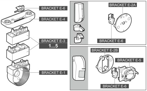 MODUŁ UCHWYTU KULOWEGO DO CZUJEK RUCHU BRACKET-E-5 SATEL MODUŁ UCHWYTU KULOWEGO DO CZUJEK RUCHU BRACKET-E-5 SATEL