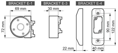 PODSTAWA MODUŁOWEGO UCHWYTU DO CZUJEK RUCHU BRACKET-E-4 SATEL PODSTAWA MODUŁOWEGO UCHWYTU DO CZUJEK RUCHU BRACKET-E-4 SATEL