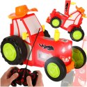Traktor ciągnik zdalnie sterowany na pilota RC skaczący tańczący dźwięk czerwony