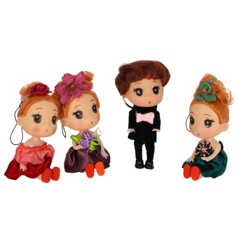 Lalka lalki do domku dla lalek 3 dziewczynki + 1 chłopczyk zestaw 4szt. 12cm Lalka lalki do domku dla lalek 3 dziewczynki + 1 chłopczyk zestaw 4szt. 12cm