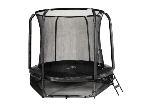 Trampolina Ogrodowa Jumpi 252cm/8FT Maxy Comfort Czarna Z Wewnętrzną Siatką Trampolina Ogrodowa Jumpi 252cm/8FT Maxy Comfort Czarna Z Wewnętrzną Siatką