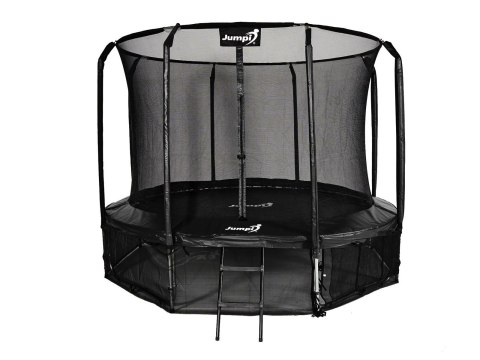 Trampolina Ogrodowa Jumpi 374cm/12FT Maxy Comfort Czarna Z Wewnętrzną Siatką Trampolina Ogrodowa Jumpi 374cm/12FT Maxy Comfort Czarna Z Wewnętrzną Siatką