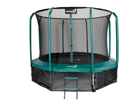 Trampolina Ogrodowa Jumpi 374cm/12FT Maxy Comfort Zielona Z Wewnętrzną Siatką Trampolina Ogrodowa Jumpi 374cm/12FT Maxy Comfort Zielona Z Wewnętrzną Siatką