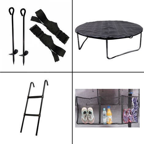 Trampolina Ogrodowa Jumpi 374cm/12FT Maxy Comfort Zielona Z Wewnętrzną Siatką Trampolina Ogrodowa Jumpi 374cm/12FT Maxy Comfort Zielona Z Wewnętrzną Siatką