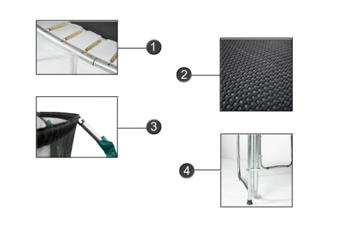 Trampolina Ogrodowa Jumpi 487cm/16FT Maxy Comfort Zielona Z Wewnętrzną Siatką Trampolina Ogrodowa Jumpi 487cm/16FT Maxy Comfort Zielona Z Wewnętrzną Siatką