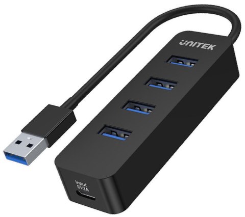 Hub USB Unitek H1117A, 4 porty, USB-C, USB 3.1, aktywny, 10W Hub USB Unitek H1117A, 4 porty, USB-C, USB 3.1, aktywny, 10W