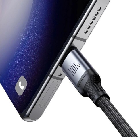 Kabel 2w1 USB-C / 2x USB-C Joyroom Speedy SA21-1T2 150cm 100W w oplocie czarny Kabel 2w1 USB-C / 2x USB-C Joyroom Speedy SA21-1T2 150cm 100W w oplocie czarny