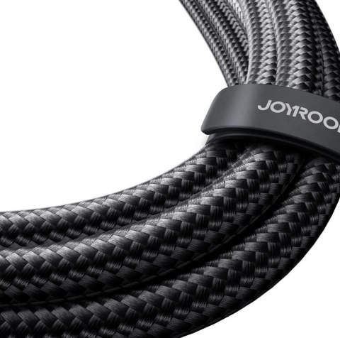 Kabel 2w1 USB-C / 2x USB-C Joyroom Speedy SA21-1T2 150cm 100W w oplocie czarny Kabel 2w1 USB-C / 2x USB-C Joyroom Speedy SA21-1T2 150cm 100W w oplocie czarny