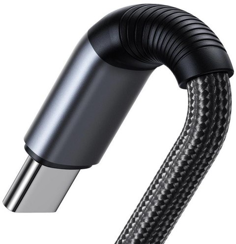 Kabel 2w1 USB-C / 2x USB-C Joyroom Speedy SA21-1T2 150cm 100W w oplocie czarny Kabel 2w1 USB-C / 2x USB-C Joyroom Speedy SA21-1T2 150cm 100W w oplocie czarny