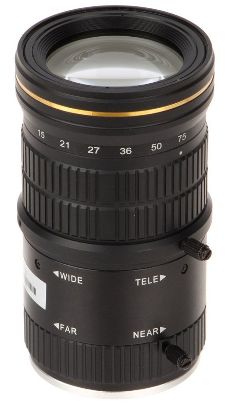 OBIEKTYW ZOOM IR MEGA-PIXEL PFL1575-A12D 4K UHD 15 ... 75 mm DC DAHUA OBIEKTYW ZOOM IR MEGA-PIXEL PFL1575-A12D 4K UHD 15 ... 75 mm DC DAHUA