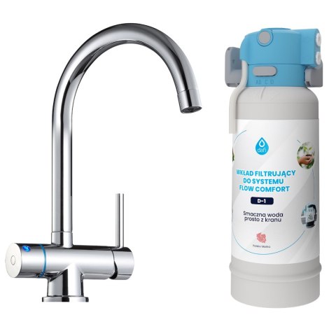 System filtrujący wodę kranową Dafi Flow Comfort D-1 z baterią trójdrożną VITO (chrom) System filtrujący wodę kranową Dafi Flow Comfort D-1 z baterią trójdrożną VITO (chrom)