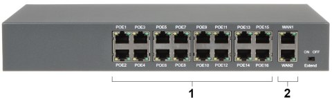 SWITCH POE APTI-POE1602G-240W 16-PORTOWY SWITCH POE APTI-POE1602G-240W 16-PORTOWY