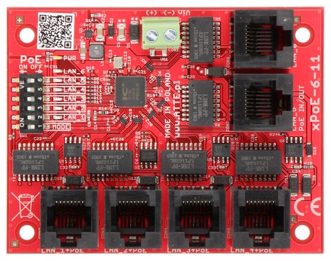 SWITCH POE XPOE-6-11-OF 5-PORTOWY ATTE SWITCH POE XPOE-6-11-OF 5-PORTOWY ATTE