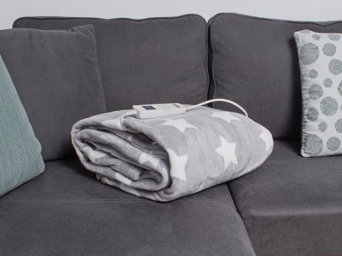 Koc elektryczny NOVEEN EB750 Grey Star super miękki 180x160cm Koc elektryczny NOVEEN EB750 Grey Star super miękki 180x160cm