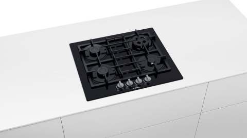 Płyta gazowa BOSCH PNH6B6B90 żeliwne ruszta, palnik typu WOK