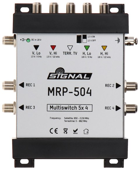 MULTISWITCH MRP-504 5 WEJŚĆ/4 WYJŚCIA SIGNAL MULTISWITCH MRP-504 5 WEJŚĆ/4 WYJŚCIA SIGNAL