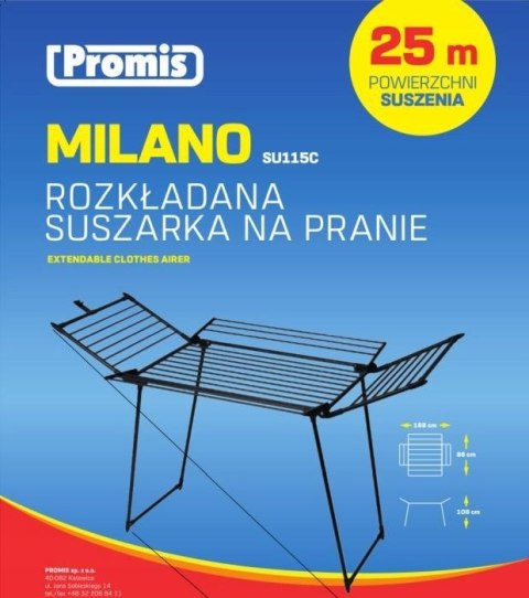 PROMIS SUSZARKA NA PRANIE MILANO,ROZKŁADANA, DODAT PROMIS SUSZARKA NA PRANIE MILANO,ROZKŁADANA, DODAT