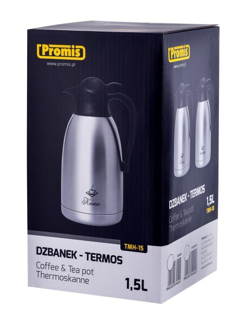 PROMIS DZBANEK STALOWY 1,5 L, NADRUK KAWA TMH15K PROMIS DZBANEK STALOWY 1,5 L, NADRUK KAWA TMH15K
