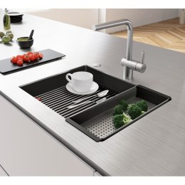 Zlewozmywak FRANKE Kanon KNG 110-52 czarny mat czarny odpływ 125.0721.150
