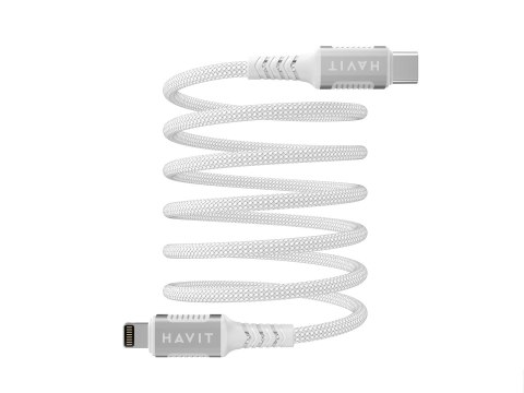 Kabel magnetyczny Havit Typ C-Lightning (biały) Kabel magnetyczny Havit Typ C-Lightning (biały)