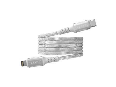 Kabel magnetyczny Havit Typ C-Lightning (biały) Kabel magnetyczny Havit Typ C-Lightning (biały)