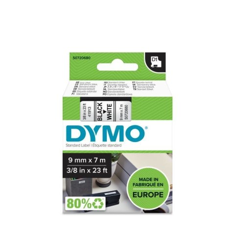 Taśma barwiąca DYMO D1 9mmx7m czarny/biały S0720680 (9 mm ) Taśma barwiąca DYMO D1 9mmx7m czarny/biały S0720680 (9 mm )