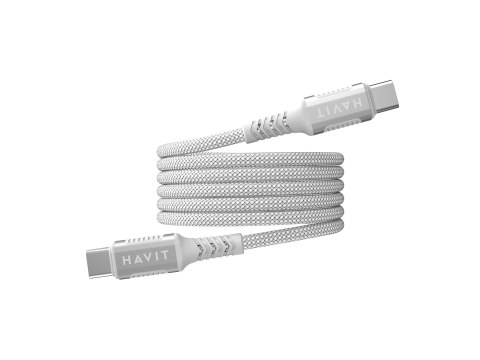 Kabel magnetyczny Havit Typ C-Typ C CB6297 (biały) Kabel magnetyczny Havit Typ C-Typ C CB6297 (biały)